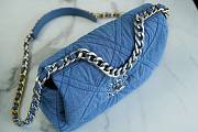 Chanel 19 Flap Bag Light Blue Denim 26x16x9cm - 5