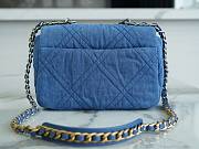 Chanel 19 Flap Bag Light Blue Denim 26x16x9cm - 2