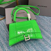 Balenciaga Hourglass Crocodile Green 23cm - 1