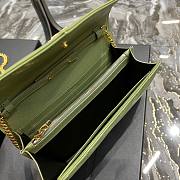 YSL Envelope Chain Wallet Green 22.5x14x4cm - 2