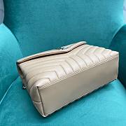 YSL Loulou Beige Silver Hardware 31x10x23cm - 6