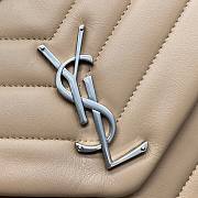 YSL Loulou Beige Silver Hardware 31x10x23cm - 4