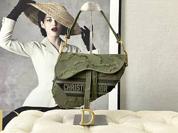 Dior Saddle Green Camouflage 25x6x20cm