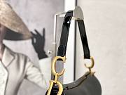 Dior Saddle Black Patent 25x6x20cm - 6