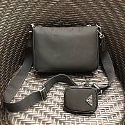 Prada Saffiano Black Shoulder Bag 24x18.5x6cm - 3