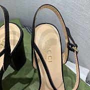 Gucci Black Leather Sandal 10cm - 4