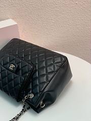 Chanel Vintage Black Silver Hardware Bag 36x12x25cm - 4