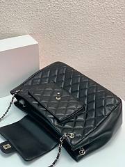 Chanel Vintage Black Silver Hardware Bag 36x12x25cm - 3