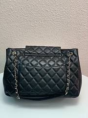 Chanel Vintage Black Silver Hardware Bag 36x12x25cm - 2