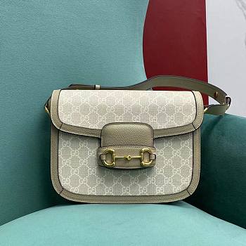 Gucci 1955 Horsebit Beige Shoulder Bag Size 25 x 18 x 8 cm