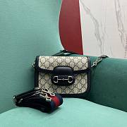 Gucci 1955 Horsebit Blue Shoulder Bag Size 20.5 x 5 x 15 cm - 1