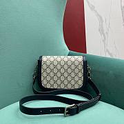 Gucci 1955 Horsebit Blue Shoulder Bag Size 20.5 x 5 x 15 cm - 4