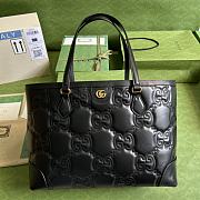 Gucci Matelassé Leather Black Tote 38x28x14cm - 1