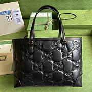 Gucci Matelassé Leather Black Tote 38x28x14cm - 5