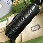 Gucci Matelassé Leather Black Shoulder Bag 26x17.5x8cm - 3