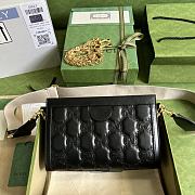 Gucci Matelassé Leather Black Shoulder Bag 26x17.5x8cm - 5
