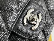 Chanel Flap Bag Caviar Black SHW Size 20 cm  - 2
