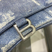 Balenciaga Hourglass Denim 23x10x14cm - 6