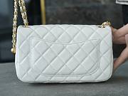 Chanel Flap Bag Lambskin White Gold Hardware Ball 20x13x7cm - 5