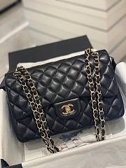 Chanel Flap Bag Black Lambskin Gold Hardware 30cm - 1