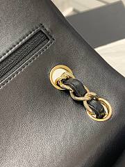 Chanel Flap Bag Black Lambskin Gold Hardware 30cm - 6