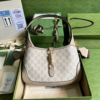 Gucci Jackie Shoulder Bag Beige 28x19x4.5cm