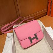 Hermes Constance Pink Silver Hardware 19cm - 1