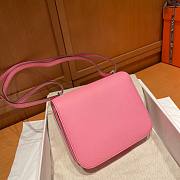 Hermes Constance Pink Silver Hardware 19cm - 5