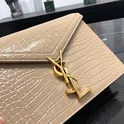 YSL Cassandra Crocodile Gold Hardware Beige 22x16.5x5.5cm - 2