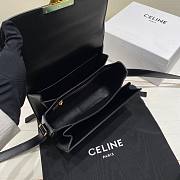 Celine Triomphe Bag In Shiny Calfskin Black 22x16.5x7cm - 2