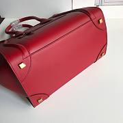 Celine Micro Luggage Calfskin Dune Red 30cm - 6