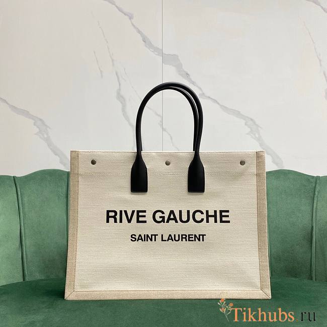 YSL RIVE GAUCHE White Tote Bag 48x36x16cm - 1