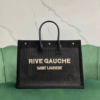 YSL RIVE GAUCHE Black Tote Bag 48x36x16cm