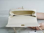 Chanel Coco Handle White Cavier Silver Hardware 24x14x9cm - 6