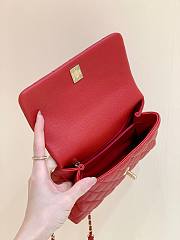 Chanel Coco Top Handle Bag Red 24 cm - 6