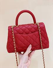Chanel Coco Top Handle Bag Red 24 cm - 3
