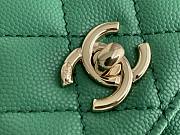 Chanel Coco Handle Green Cavier Gold Hardware 24x14x10cm - 2