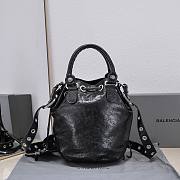 Balenciaga Le Cagole Leather Black Bucket Bag 30cm - 5