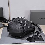 Balenciaga Le Cagole Leather Black Bucket Bag 30cm - 4