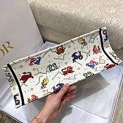 Dior Book Tote White Pixel Zodiac Embroider 42x18x35cm - 6