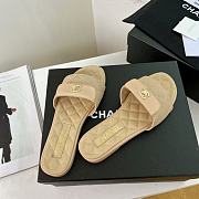 Chanel Beige Turnlock Slide - 3