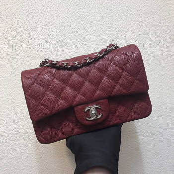 Chanel Flap Bag Small Wine Red 20cm