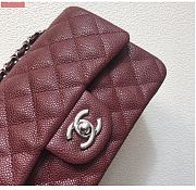Chanel Flap Bag Small Wine Red 20cm - 6