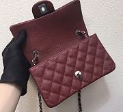 Chanel Flap Bag Small Wine Red 20cm - 3