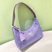 Prada Re-edition Satin Purple 22x17x6cm - 6