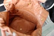 Chanel 22 Handbag Shiny Calfskin Brown Gold Hardware 42x39x8cm - 5