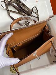 Hermes Kelly Epsom Brown Silver Hardware 25cm - 3