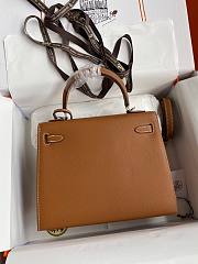 Hermes Kelly Epsom Brown Silver Hardware 25cm - 5