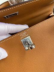 Hermes Kelly Epsom Brown Silver Hardware 25cm - 6