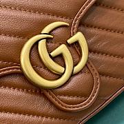Gucci Marmont Mini Top Handle Bag Brown 21X15.5X8cm - 2